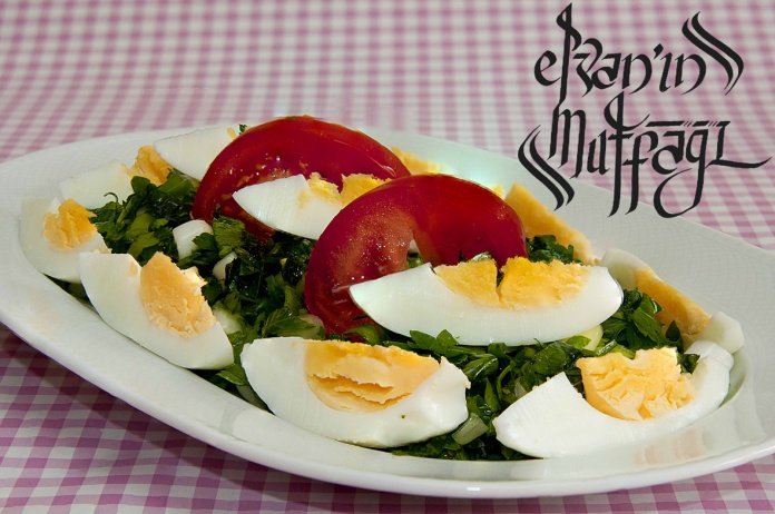 yumurtalı taze soğan salatası